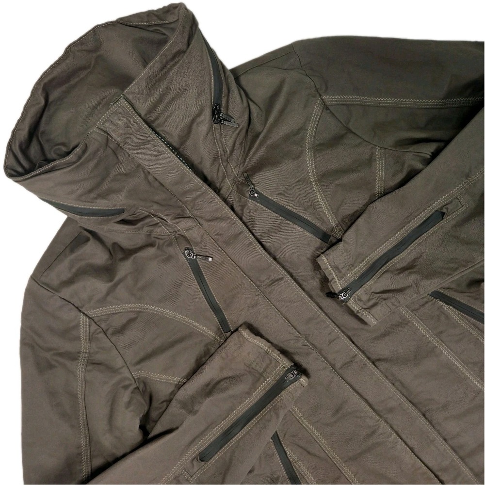 Kuhl Jacket Projekt Lena Jacket Raincoat Zip Hood Womens XS Green Gorpcore